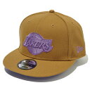 NEW ERA ニューエラ NBA 9Fifty カーキ パープルアン� ーバイザー ロサンゼルス レイカーズ   Los Angeles Lakers キャップ 帽子 ユニセックス SALE