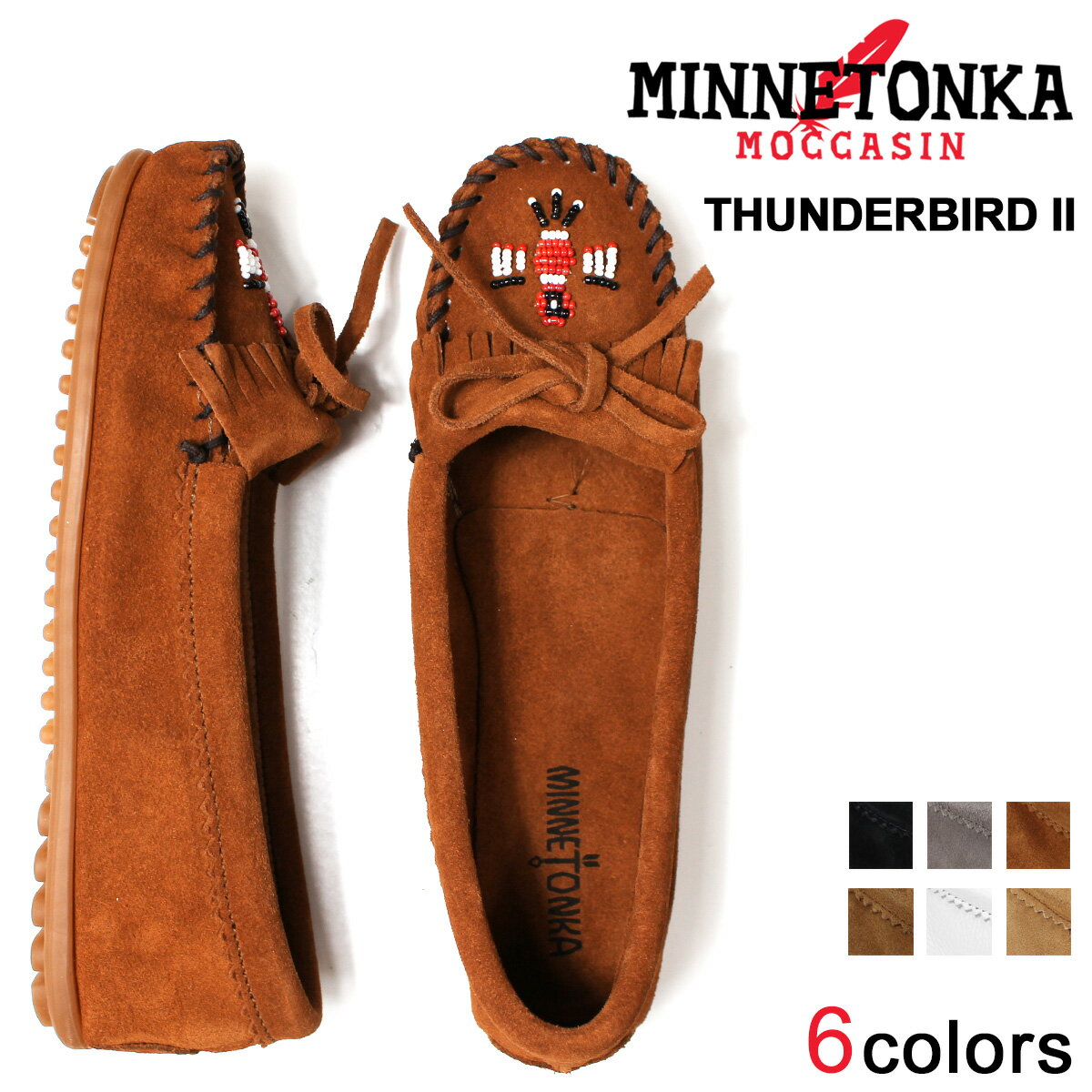 ミネトンカ MINNETONKA モカシン サン� ーバード 2 レディース フラットシューズ THUNDERBIRD II